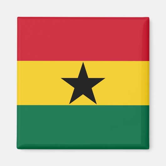 Vlag van Ghana Magneet (Voorkant)