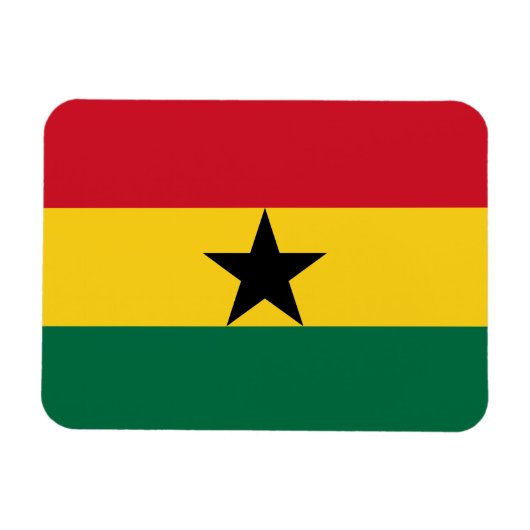Vlag van Ghana Magneet (Horizontaal)