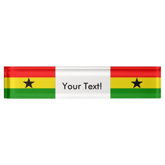Vlag van Ghana Naambordje (Voorkant)