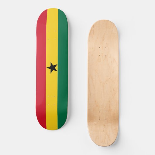 Vlag van Ghana Persoonlijk Skateboard (Voorkant)