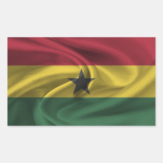 Vlag van Ghana Rechthoekige Sticker (Voorkant)
