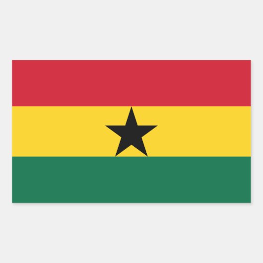 Vlag van Ghana Rechthoekige Sticker (Voorkant)