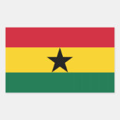 Vlag van Ghana Rechthoekige Sticker (Voorkant)