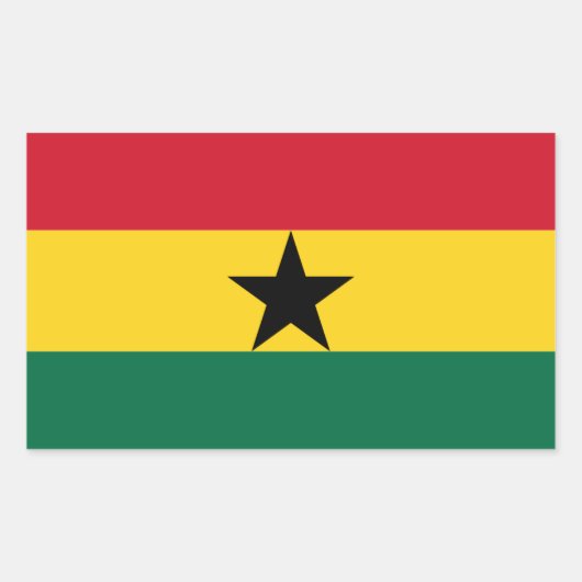 Vlag van Ghana Rechthoekige Sticker (Voorkant)