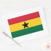 Vlag van Ghana Rechthoekige Sticker (Envelop)