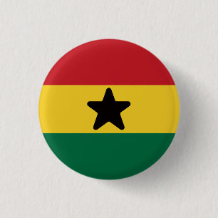 Vlag van Ghana Ronde Button 3,2 Cm