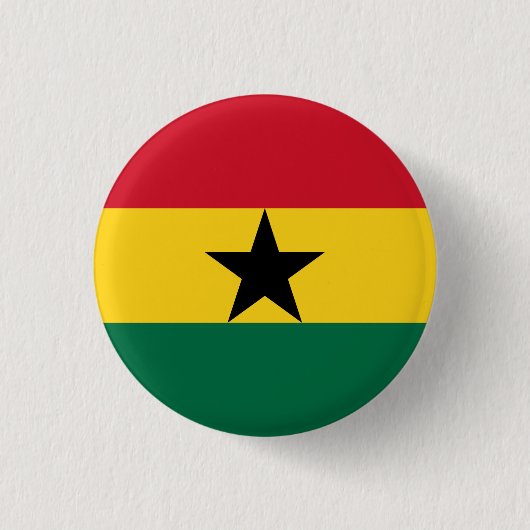 Vlag van Ghana Ronde Button 3,2 Cm (Voorkant)