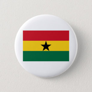 Vlag van Ghana Ronde Button 5,7 Cm