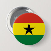 Vlag van Ghana Ronde Button 7,6 Cm (Voorkant /achterkant)