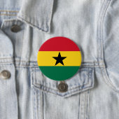 Vlag van Ghana Ronde Button 7,6 Cm (In situ)