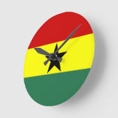 vlag van ghana ronde klok (Hoek)