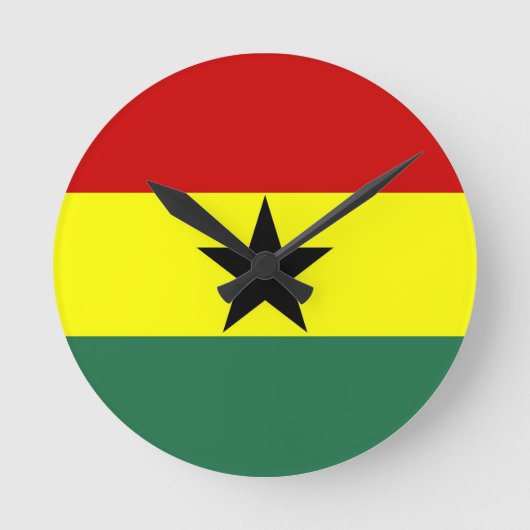 vlag van ghana ronde klok (Voorkant)