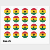 Vlag van Ghana Ronde Sticker (Vel)