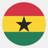 Vlag van Ghana Ronde Sticker (Voorkant)