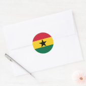 Vlag van Ghana Ronde Sticker (Envelop)
