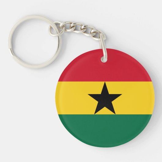 Vlag van Ghana Sleutelhanger (Voorkant)