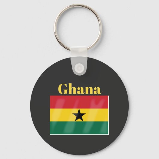 Vlag van Ghana Sleutelhanger (Voorkant)