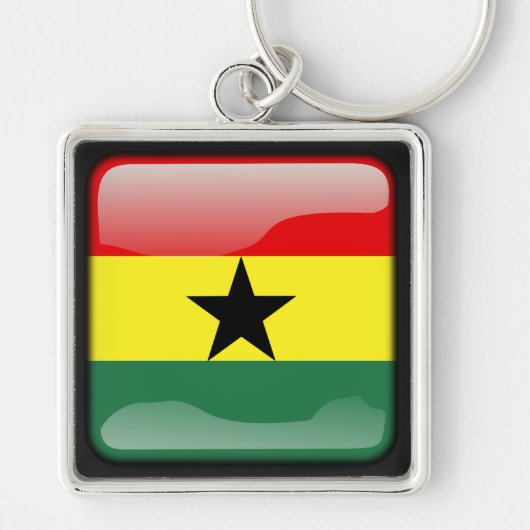 Vlag_van_Ghana Sleutelhanger (Voorkant)