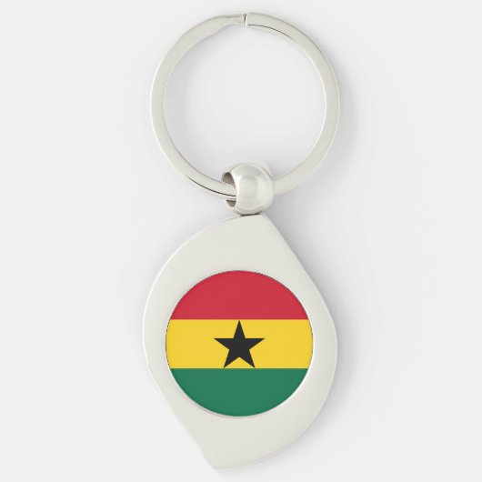 Vlag van Ghana Sleutelhanger (Voorkant)