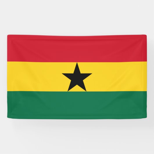 Vlag van Ghana Spandoek (Horizontaal)