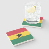 Vlag van Ghana Stenen Onderzetter (Zijkant)
