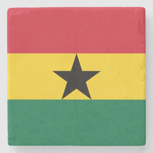 Vlag van Ghana Stenen Onderzetter (Voorkant)