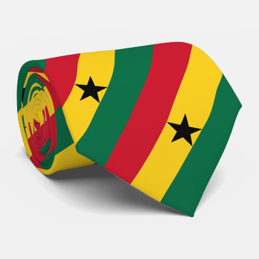 Vlag van Ghana Stropdas (Opgerold)