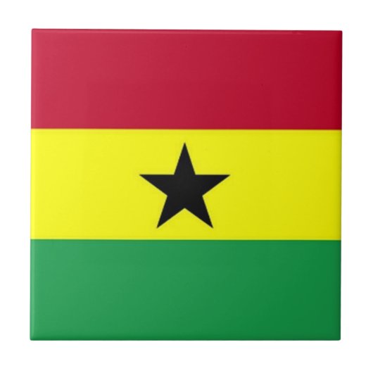 Vlag van Ghana Tegeltje (Voorkant)
