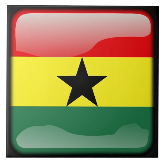 Vlag van Ghana Tegeltje (Voorkant)