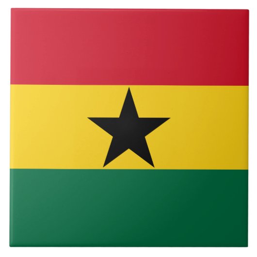 Vlag van Ghana Tegeltje (Voorkant)