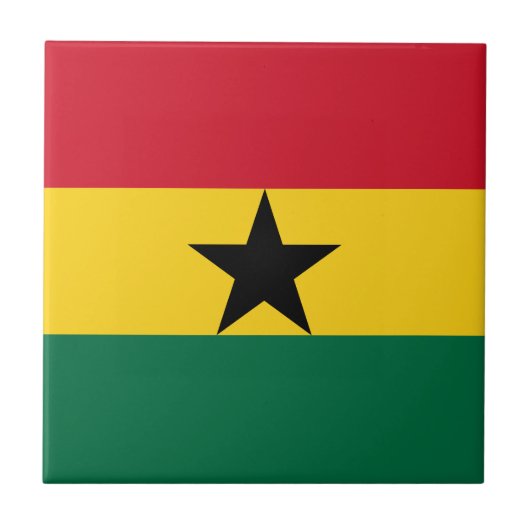 Vlag van Ghana Tegeltje (Voorkant)
