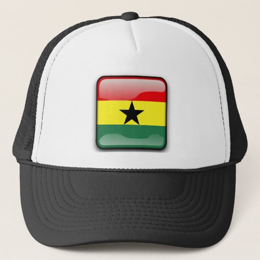 Vlag van Ghana Trucker Pet (Voorkant)