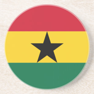 Vlag van Ghana Zandsteen Onderzetter