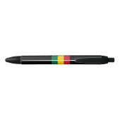 Vlag van Ghana Zwarte Inkt Pen (Achterkant)