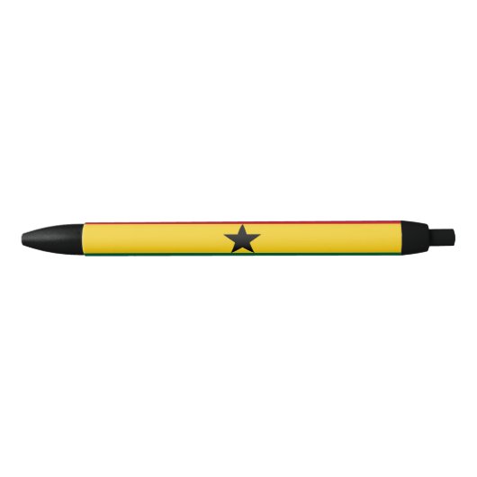 Vlag van Ghana Zwarte Inkt Pen (Voorkant)