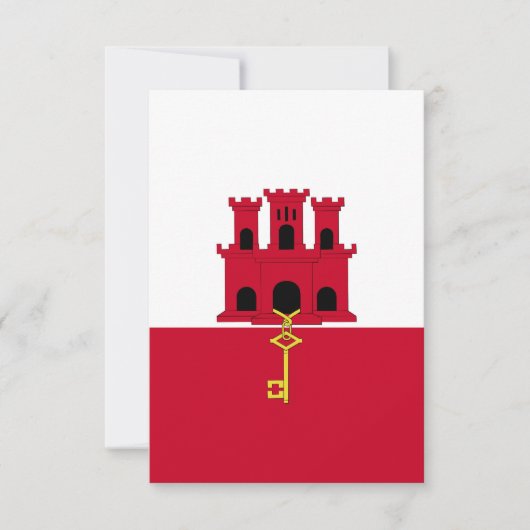 vlag van Gibraltar Bedankkaart (Voorkant)