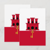 vlag van Gibraltar Bedankkaart (Voorkant / Achterkant)