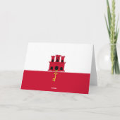 vlag van Gibraltar Bedankkaart (Achterkant)