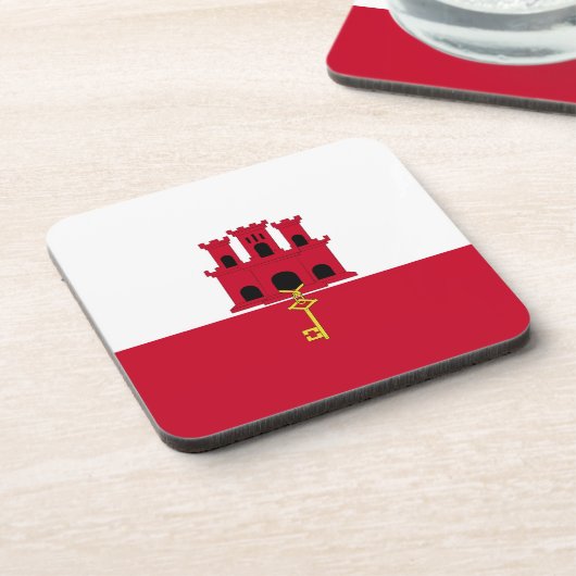 vlag van Gibraltar Bier Onderzetter (Linkerzijde)