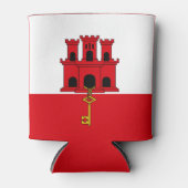 Vlag van Gibraltar Blikjeskoeler (Voorkant)
