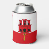 Vlag van Gibraltar Blikjeskoeler (Blikje Achterkant)