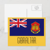 vlag van Gibraltar Briefkaart (Voorkant / Achterkant)