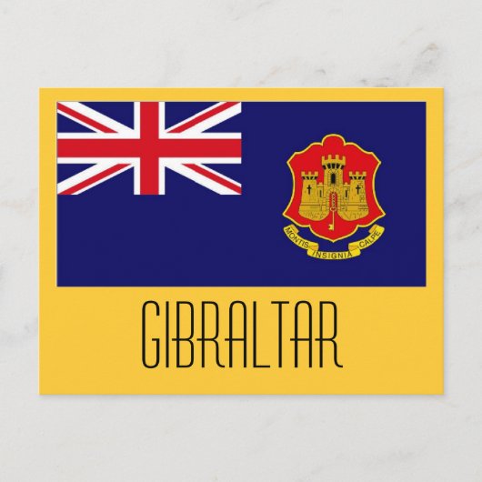 vlag van Gibraltar Briefkaart (Voorkant)