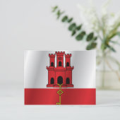 vlag van Gibraltar Briefkaart (Staand voorkant)