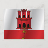 vlag van Gibraltar Briefkaart (Voorkant)