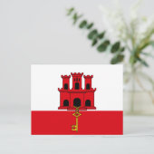 Vlag van Gibraltar Briefkaart (Staand voorkant)