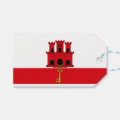 Vlag van Gibraltar Cadeaulabel (Voorkant (Horizontaal))