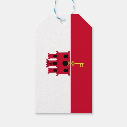 vlag van Gibraltar Cadeaulabel (Voorkant)