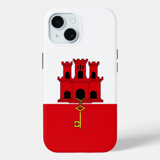 Vlag van Gibraltar Case-Mate iPhone Case (Achterkant)