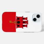 Vlag van Gibraltar Case-Mate iPhone Case (Achterkant (horizontaal))